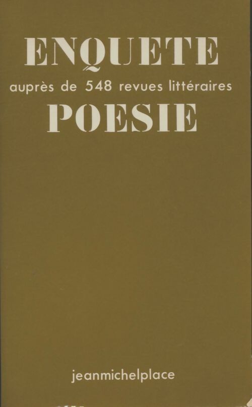 Livrenpoche : Enquête auprès de 548 revues littéraires poésie - Collectif - Livre
