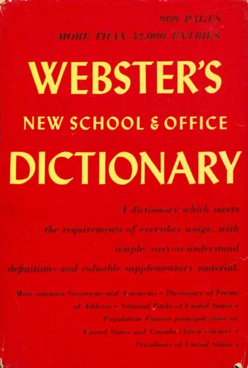 Livrenpoche : Webster's new scool & office dictionary - Collectif - Livre