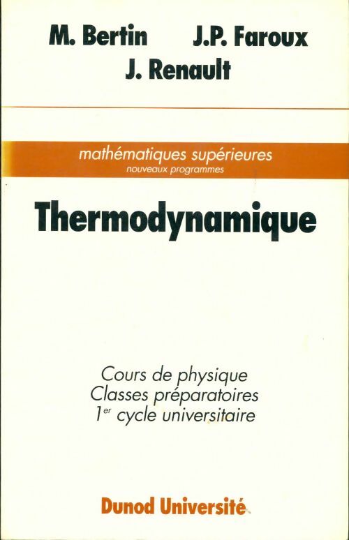 Livrenpoche : Thermodynamique - Bertin - Livre
