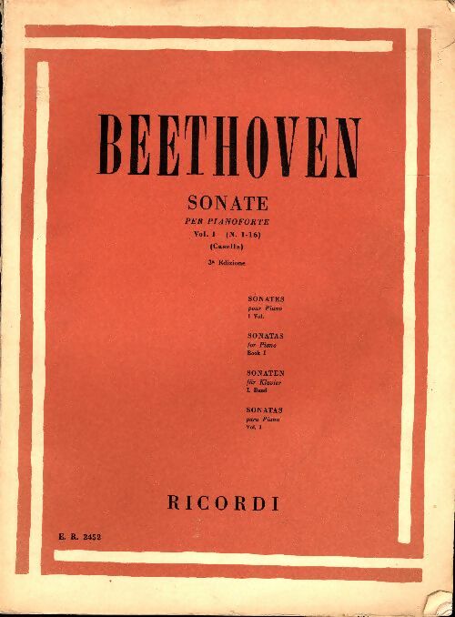 Livrenpoche : Beethoven sonate per pianoforte vol. I 3e edizione - Van Beethoven Ludwig - Livre