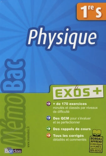 Livrenpoche : Memobac exos + physique 1re s - Jean-marie Derouard - Livre