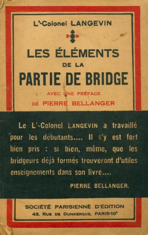 Livrenpoche : Les éléments de la partie de bridge - Lt-Colonel Langevin - Livre