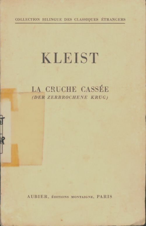 Livrenpoche : La cruche cassée - Heinrich Von Kleist - Livre