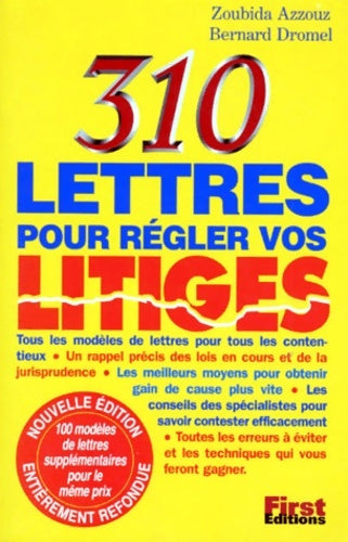 Livrenpoche : 310 lettres pour régler vos litiges - Zoubida Azzouz - Livre