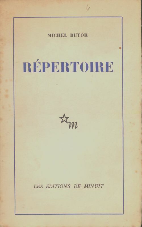 Livrenpoche : Répertoire - Michel Butor - Livre
