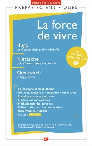 Livrenpoche : La force de vivre. Prépas scientifiques 2020-2021 - Collectif - Livre