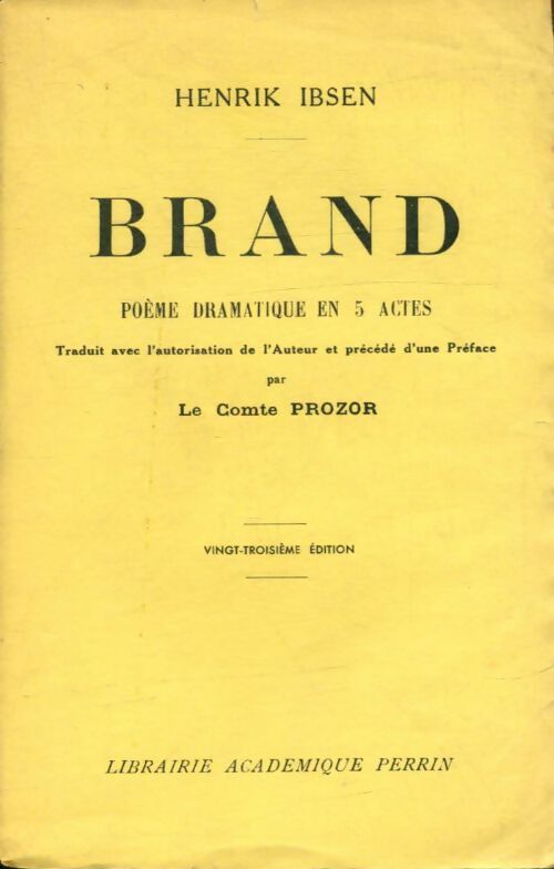 Livrenpoche : Brand - Henrik Ibsen - Livre