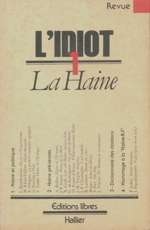 Livrenpoche : L'idiot n°1 - Collectif - Livre