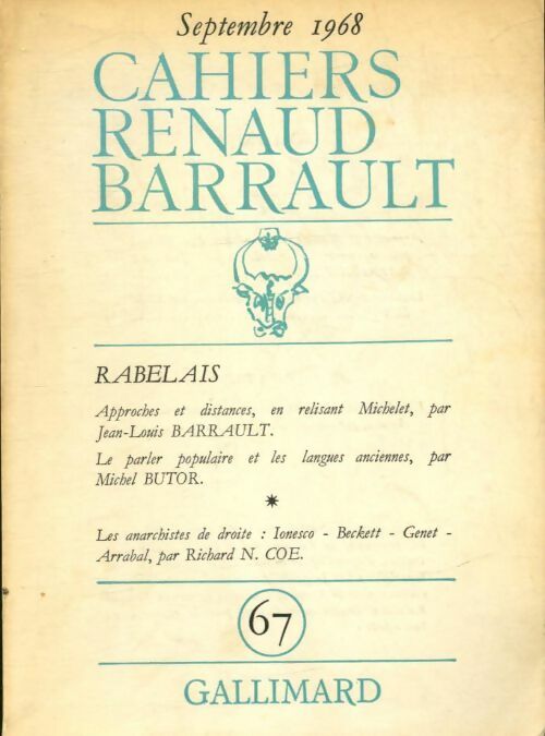 Livrenpoche : Cahiers Renaud Barrault n°67 : Rabelais - Collectif - Livre