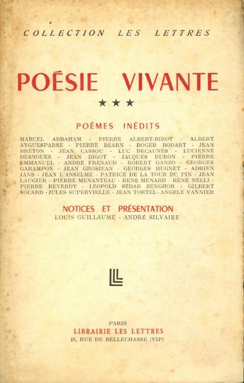 Livrenpoche : Poésie vivante Tome III - Collectif - Livre