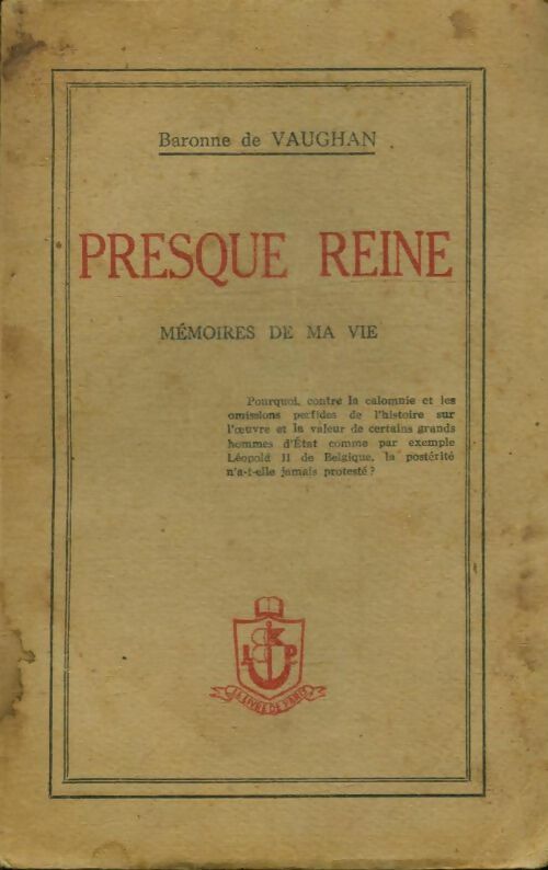 Livrenpoche : Presque reine - Baronne De Vaughan - Livre