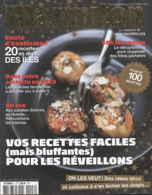 Livrenpoche : Marmiton n°8 : Vos recettes faciles pour les réveillons - Collectif - Livre