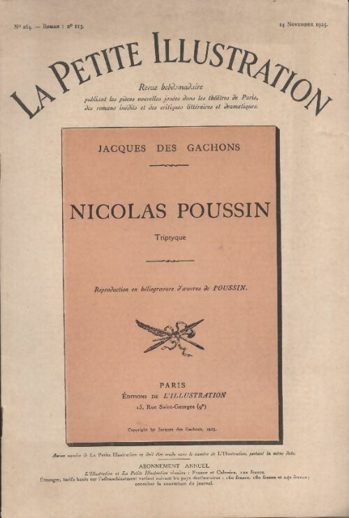 Livrenpoche : La petite illustration n°264 : roman n° 113 : Nicolas Poussin - Collectif - Livre
