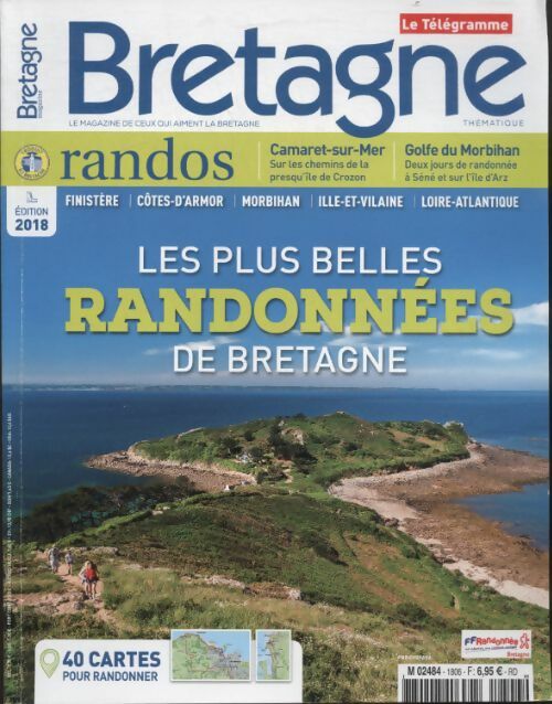 Livrenpoche : Bretagne magazine n°1806 : Les plus belles randonnées de Bretagne 2018 - Collectif - Livre