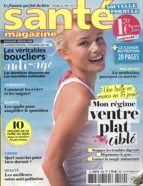 Livrenpoche : Santé magazine n°489 : Mon régime ventre plat ciblé - Collectif - Livre
