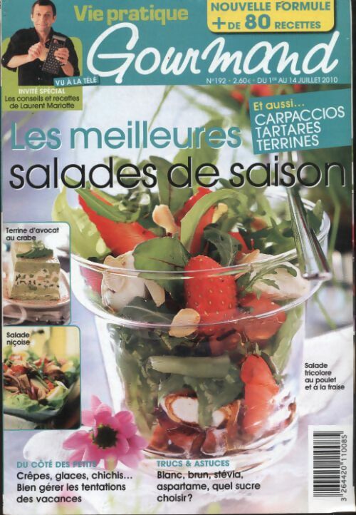 Livrenpoche : Gourmand n°192 : Les meilleures salades de saison - Collectif - Livre