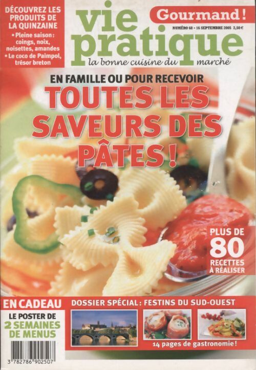 Livrenpoche : Gourmand n°68 : Toutes les saveurs des pâtes - Collectif - Livre