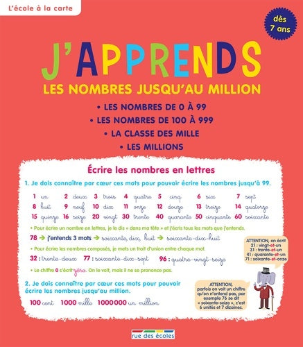 Livrenpoche : J'apprends les nombres jusqu'au million - Collectif - Livre