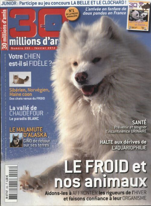 Livrenpoche : 30 millions d'amis n°293 : Le froid et nos animaux - Collectif - Livre