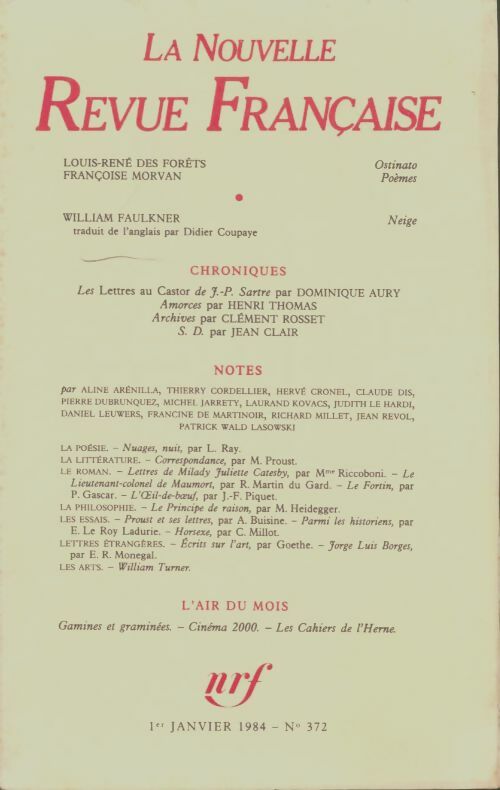 Livrenpoche : La nouvelle nouvelle revue française n°372 - Collectif - Livre