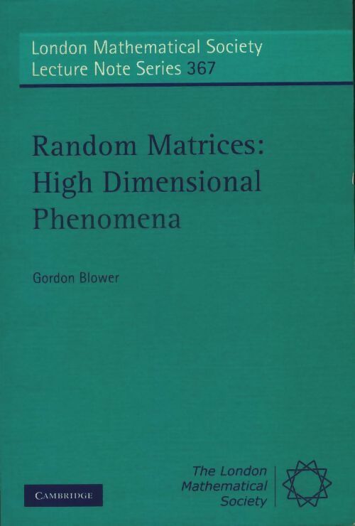Livrenpoche : Random matrices : High dimensional phenomena - Gordon Blower - Livre