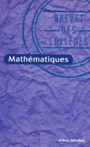 Livrenpoche : Mathématiques brevet des collèges - Carlu - Livre