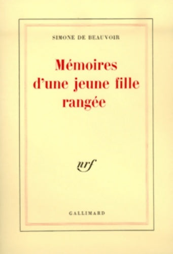 Livrenpoche : Mémoires d'une jeune fille rangée - Simone De Beauvoir - Livre