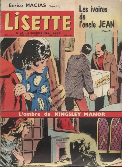 Livrenpoche : Lisette 1964 n°40 : L'ombre de Kingsley Manor - Collectif - Livre