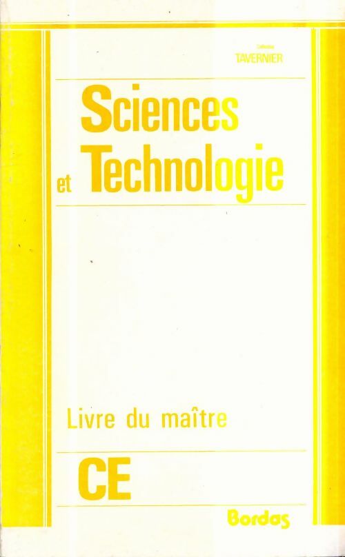 Livrenpoche : Sciences et technologie ce : Livre du maître - Raymond Tavernier - Livre