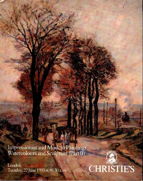 Livrenpoche : Impressionist and modern paintings, watercolours ans sculpture Part II June 1993 - Collectif - Livre