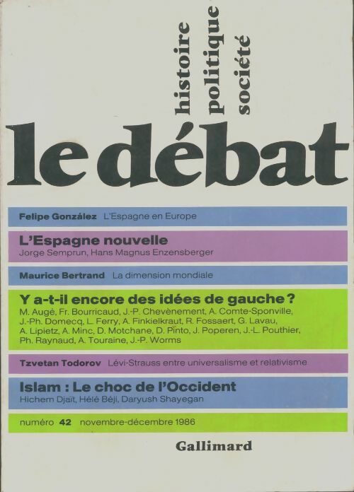Livrenpoche : Le débat n°42 - Collectif - Livre
