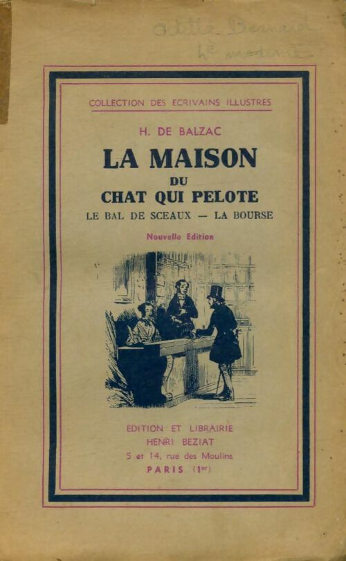 Livrenpoche : La maison du chat-qui-pelote / Le bal de Sceaux / La vendetta - Honoré De Balzac - Livre