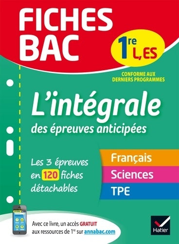 Livrenpoche : L'intégrale des épreuves anticipées 1ère ES / L - Isabelle Bednarek-Maitrepierre - Livre