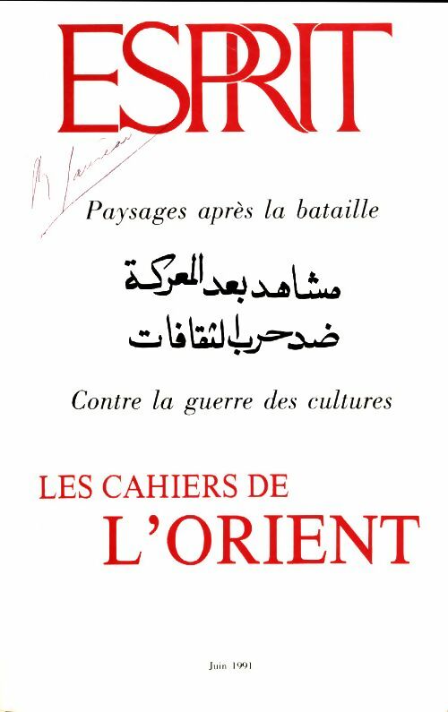 Livrenpoche : Esprit n°172 : Les cahiers de l'orient - Collectif - Livre