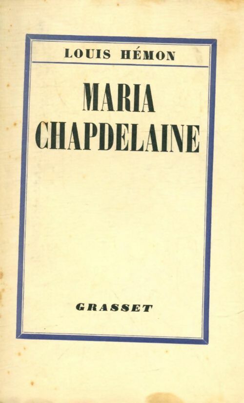 Livrenpoche : Maria Chapdelaine - Louis Hémon - Livre
