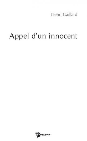 Livrenpoche : Appel d'un innocent - Henri Gaillard - Livre