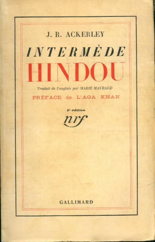 Livrenpoche : Intermède hindou - James Richard Ackerley - Livre