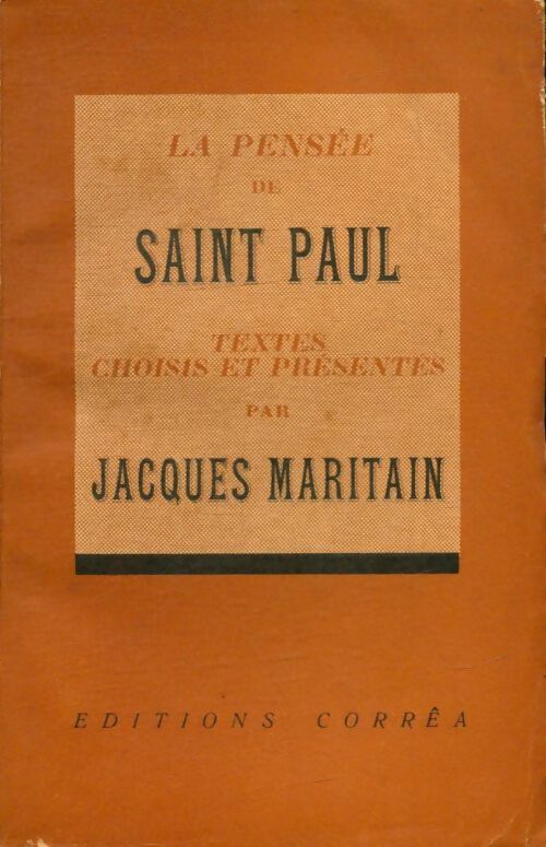 Livrenpoche : La pensée de Saint Paul - Jacques Maritain - Livre