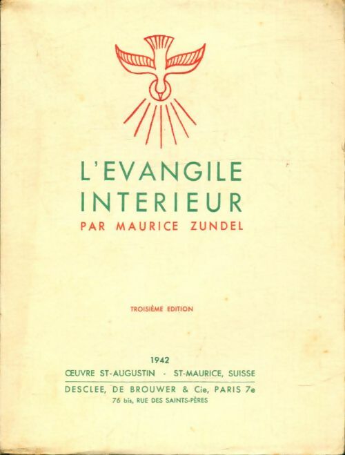 L'évangile intérieur - Maurice Zundel - Livre