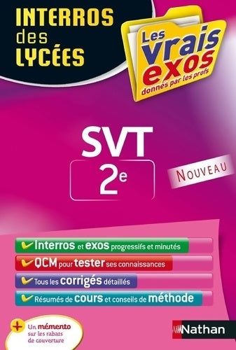 Livrenpoche : Interros des lycées SVT Seconde - Nathalie Bouches-Noris - Livre
