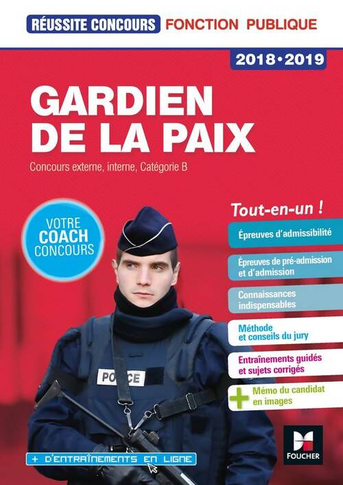 Livrenpoche : Concours gardien de la paix cat. B 2018-2019. Préparation complète - Edouard Malis - Livre