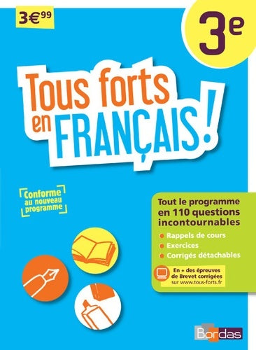 Livrenpoche : Tous forts en français 3e - Françoise Nicolas - Livre