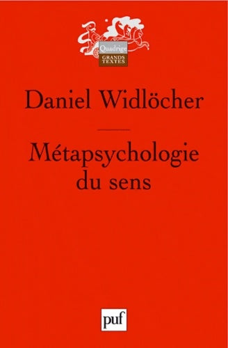 Livrenpoche : Métapsychologie du sens - Daniel Widlöcher - Livre