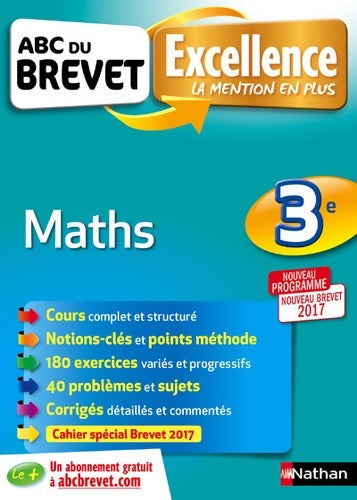 Livrenpoche : Abc du brevet excellence maths 3e - Collectif - Livre