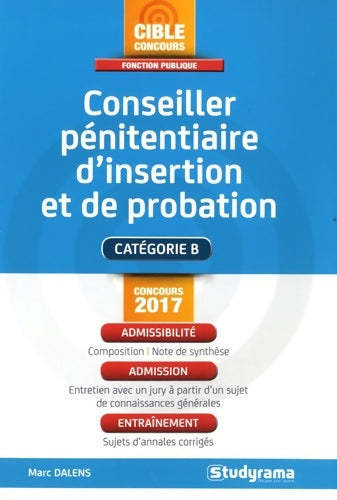 Livrenpoche : Conseiller pénitentiaire d'insertion et de probation - Marc Dalens - Livre