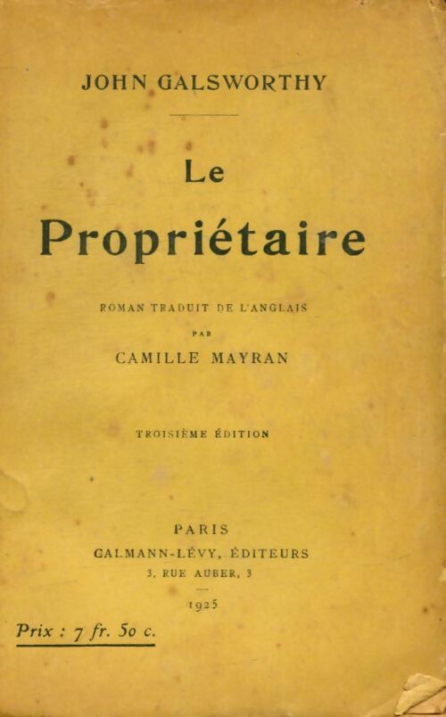 Livrenpoche : Le propriétaire - John Galsworthy - Livre