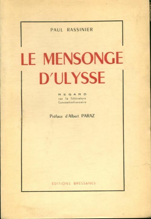Livrenpoche : Le mensonge d'Ulysse - Paul Rassiner - Livre