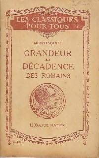 Livrenpoche : Grandeur et décadence des romains - Charles De Montesquieu - Livre