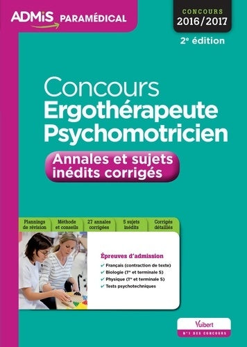 Livrenpoche : Concours ergothérapeute et psychomotricien - annales et sujets corrigés - Collectif - Livre
