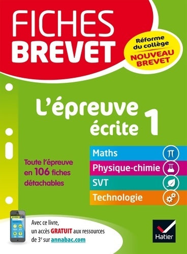 Livrenpoche : Brevet l'épreuve écrite 1 : Maths, physique-chimie, SVT et technologie - Sandrine Aussourd - Livre